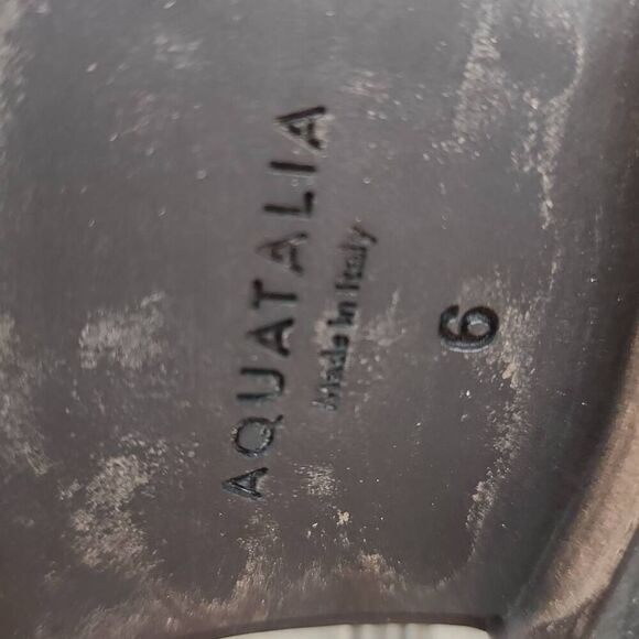 AQUATALIA LAILA WATER RESISTANT ZIP BOOTIE OFF WHITE LEATHER 6 M - Picture 9 of 12